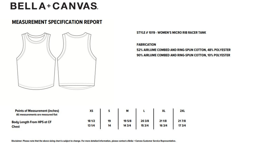 BELLA&CANVAS Women's Micro Rib Racer Tank