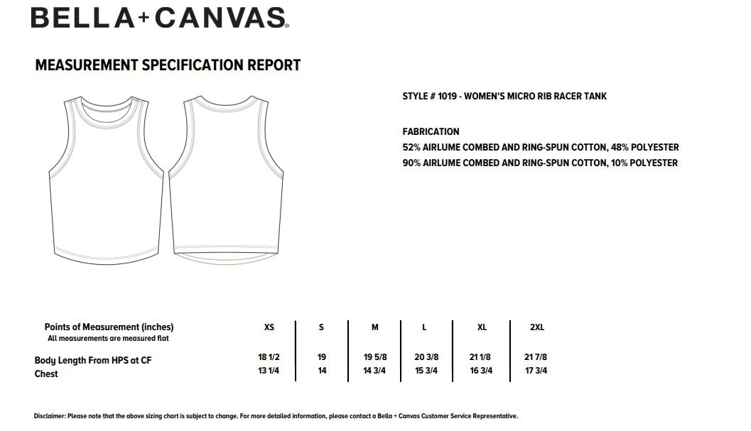 BELLA&CANVAS Women's Micro Rib Racer Tank